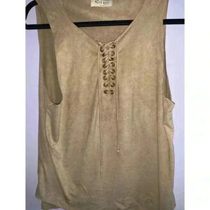 Wild Kiss Women’s Large Tie Up Tank Top